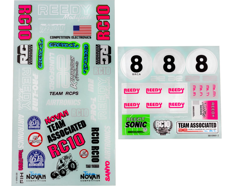 RC10 BK Decal Sheet