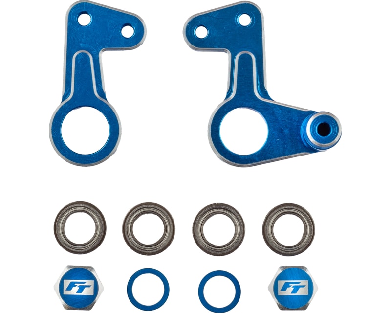 RC10 Ft CNC Bellcrank Set Blue