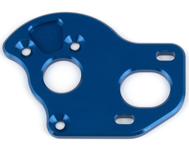 Tap to zoom RC10t6.2 Laydown Motor Plate Blue Aluminum