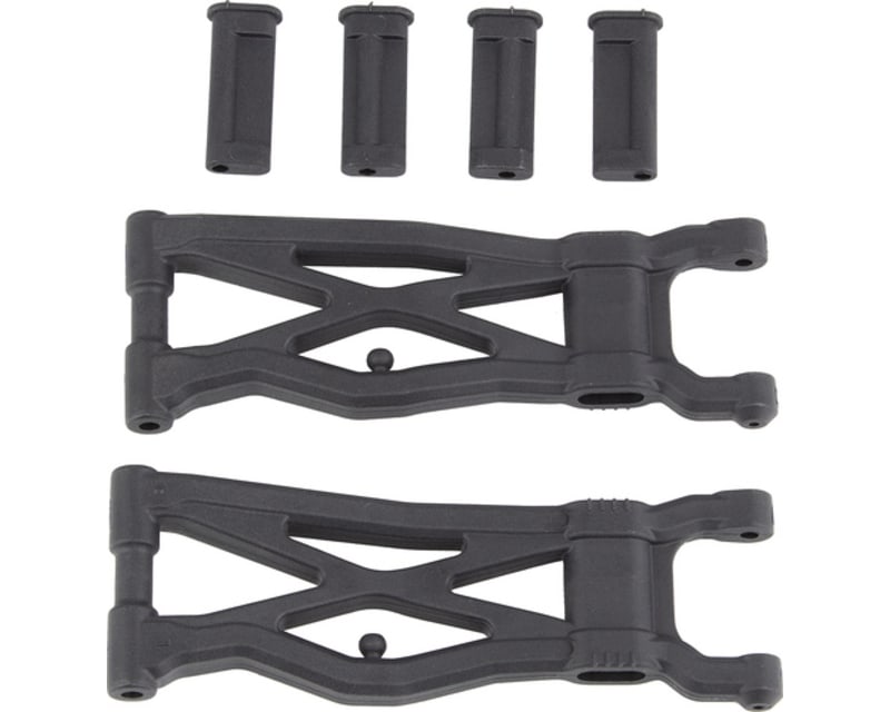Tap to zoom RC10t6.1 Factory Team Rear Suspension Arms Carbon Fiber