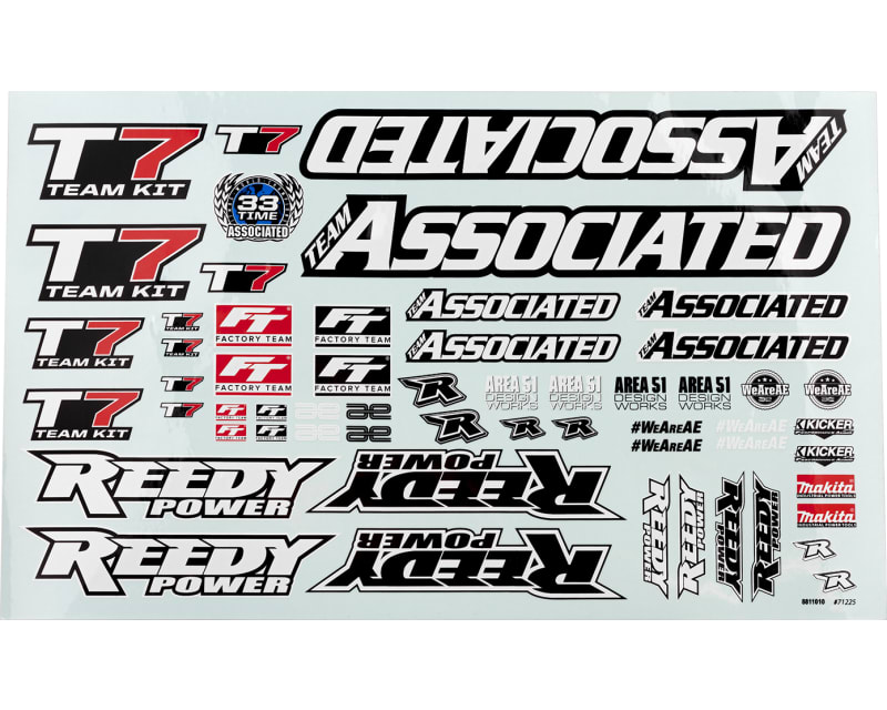 RC10T7 Decal Sheet