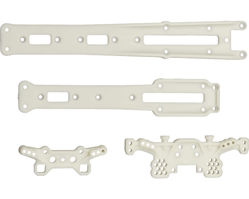 DC10 Plastic Shock Towers And Top Deck Natural