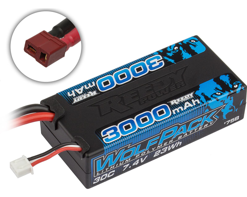 Reedy Wolfpack LiPo 3000mah 30c 7.4v Shorty with T-Plug