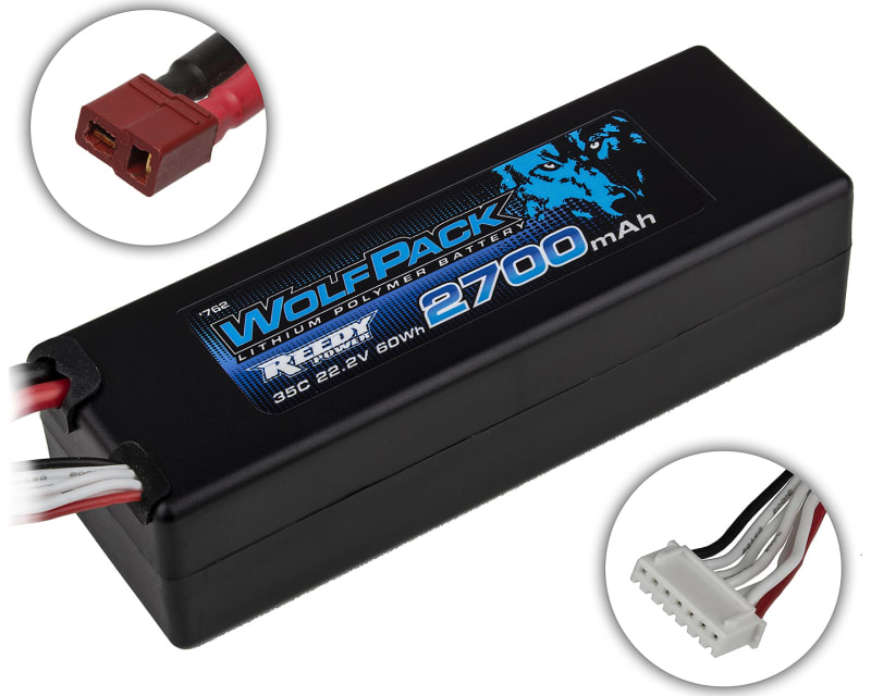 Wolfpack LiPo 2700mah 35c 6s 22.2v Battery W/ T-Plug