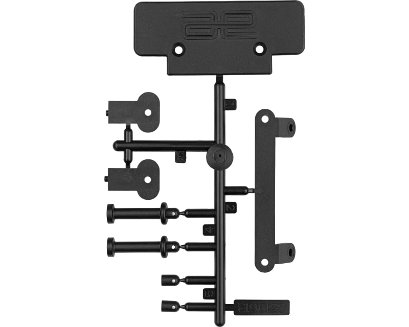 Tap to zoom RC10T Front Bulkhead Bumper And Body Mounts Black