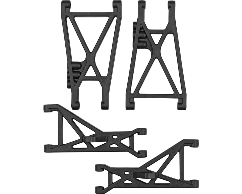 RC10T Front and Rear Suspension Arms Black