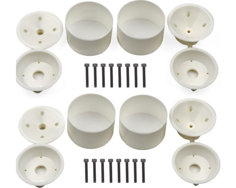 RC10GT 2.2 3-Piece Stadium Truck Wheels (White) (4) (Wide)