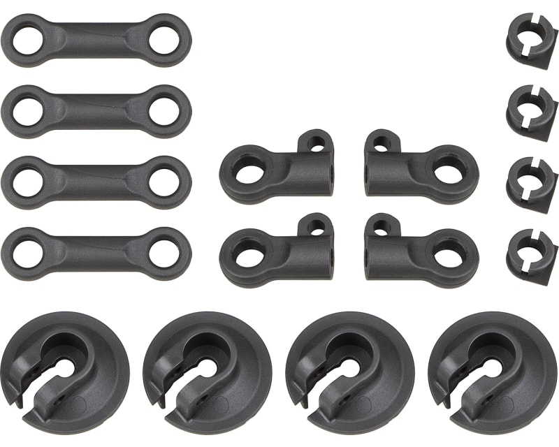 Rc8B4 Spring Cups and Shock Rod Ends