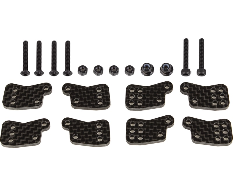 Rc8B4.1 Ft Rear Hub Tower Set Carbon Fiber