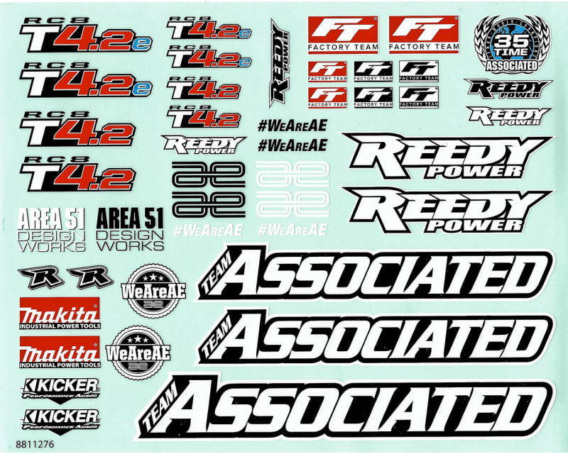 RC8T4.2 Decal Sheet
