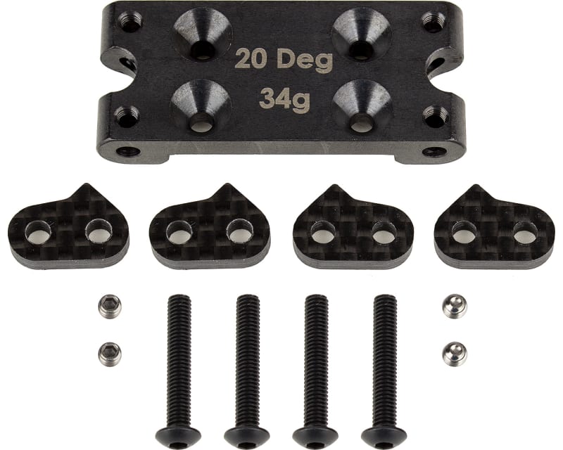 RC10b6 Factory Team Steel Bulkhead; 20 Degrees