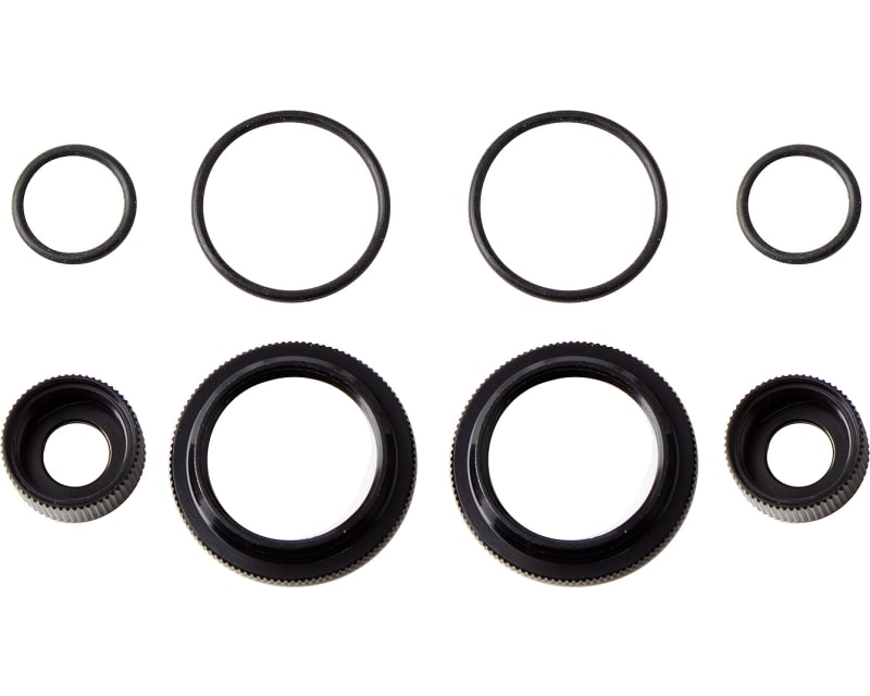 Tap to zoom 12mm Shock Collar and Seal Retainer Set Black