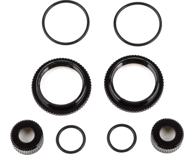 13mm Shock Collar and Seal Retainer Set black aluminum photo