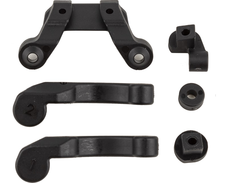 RC10b6.4 Front Wing Mount Fan Mounts and Battery Brace Shim Se