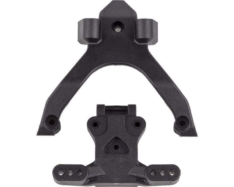 RC10b7 Ft Top Plate and Ballstud Mount Carbon