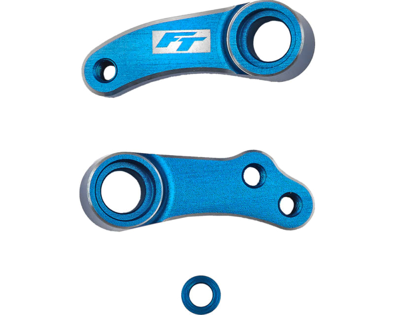 RC10B84 FT Aluminum Steering Bellcranks Blue