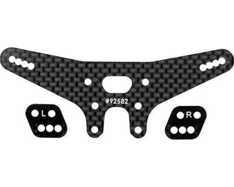Tap to zoom RC10b7.1 Ft Gull Dropper and Rear Shock Tower Set -2mm