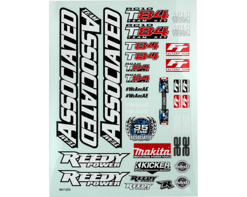 RC10T84 Decal Sheet