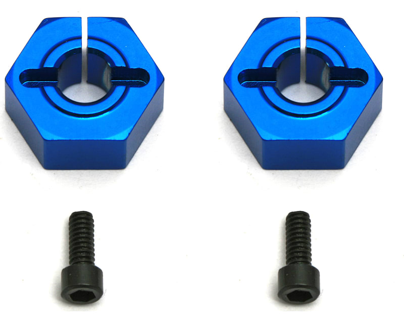 Aluminum Clamping Wheel Hex 12mm Front SC10 (2)