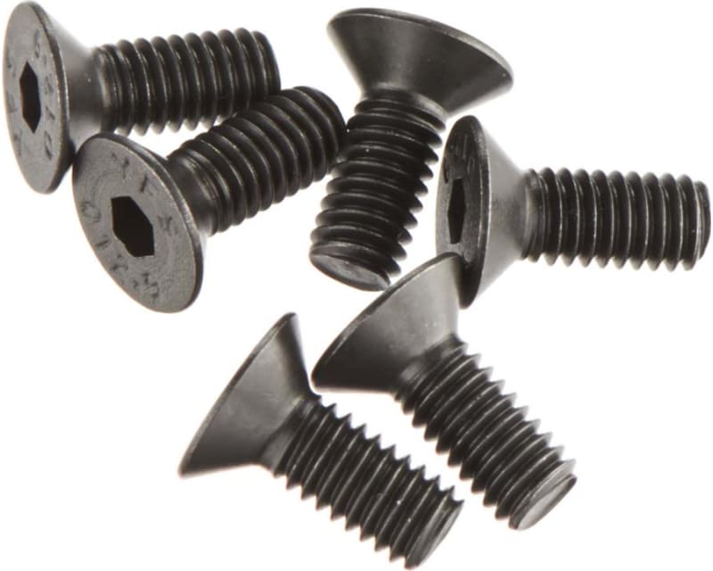 M4x10mm FHCS Flat Head Cap Screws (6)