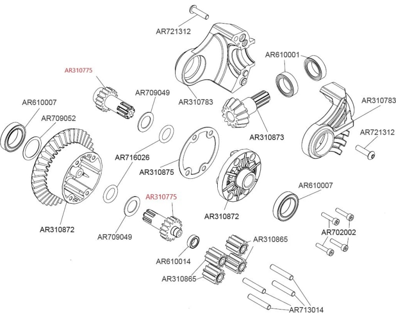 HP Cv 45mm Splined Driveshafts Arrma 1:10