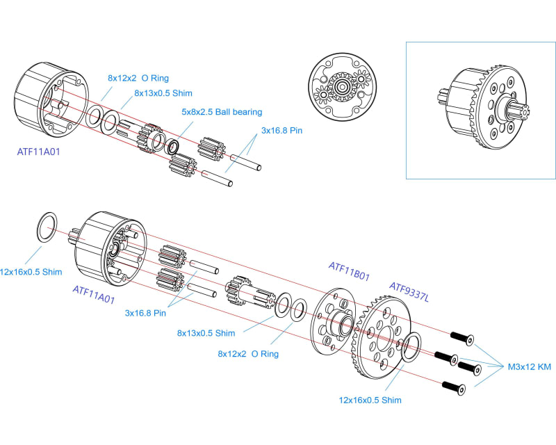 Aluminum Differential Carrier Case Bottom Cover - BLX 3S 4S