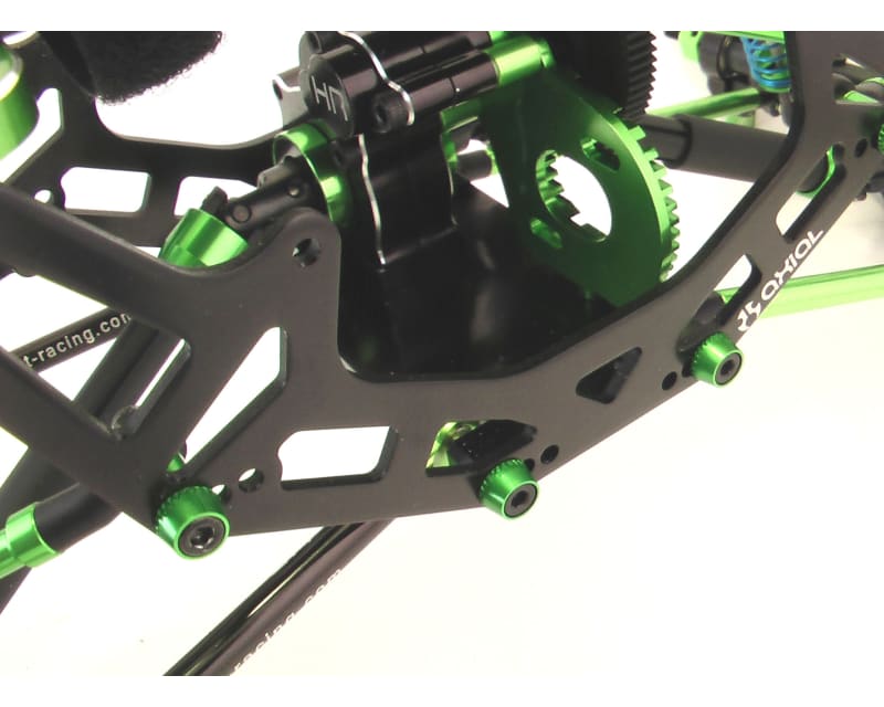 Green Aluminum 3mm Conical Washers (4)