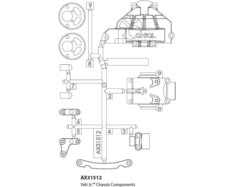 AX31512 Chassis Components Yeti Jr