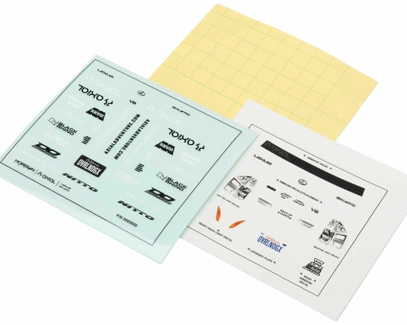 Decal Sheet: SCX24 Lexus GX470