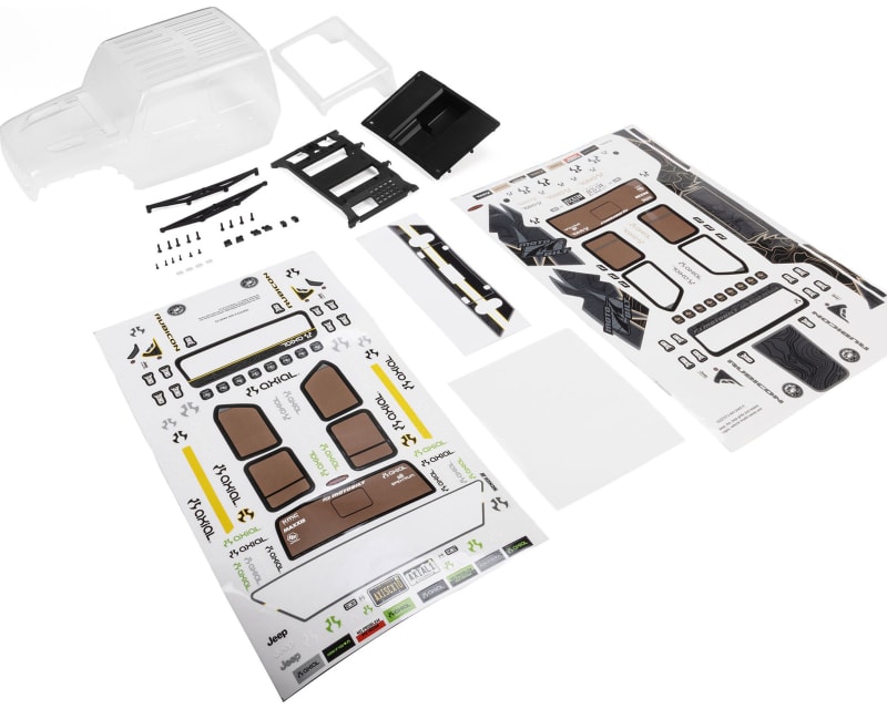 Tap to zoom Jeep JT Gladiator Body Set Clear: SCX10 III MotoBilt
