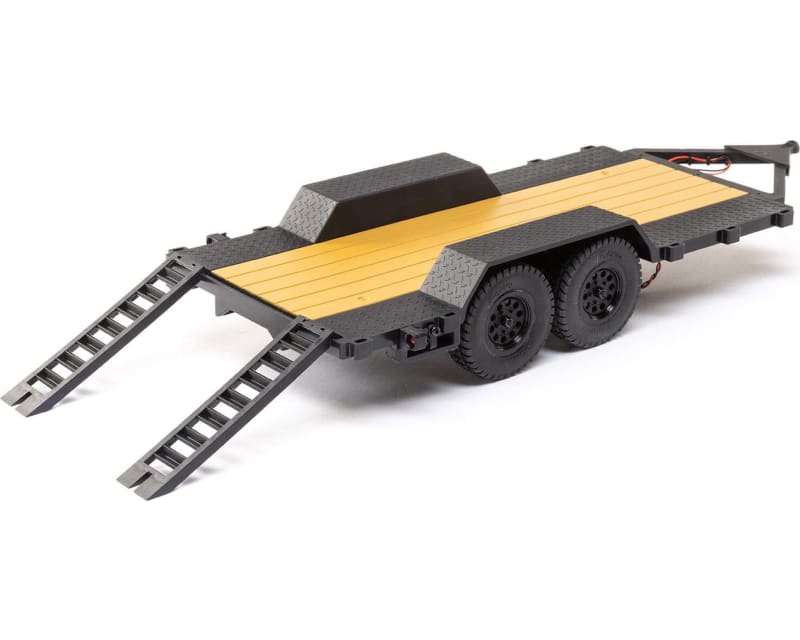 SCX24 Flat Bed Vehicle Trailer with LED Taillights:1/24th