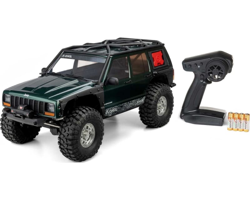 Tap to zoom 1/10 SCX10 III Jeep Cherokee XJ 4X4 RTR Brushed Crawler Green
