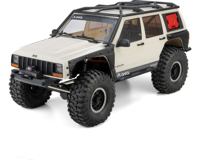 Tap to zoom 1/10 SCX10 III Jeep Cherokee XJ 4X4 RTR Brushed Crawler, White