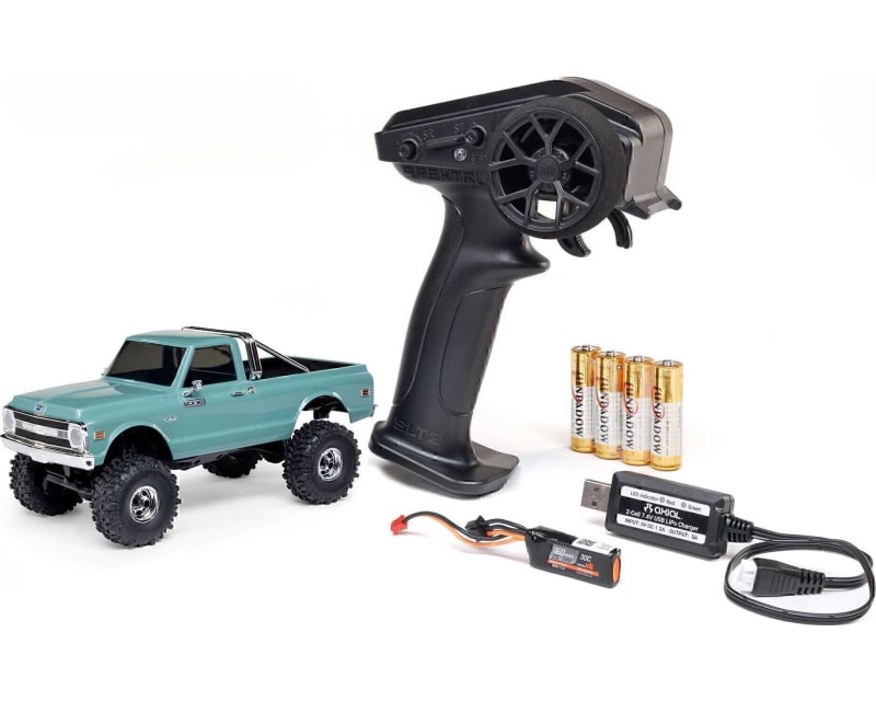1/30 SCX30 Chevrolet K10 4X4 RTR Brushed Rock Crawler Battery & 