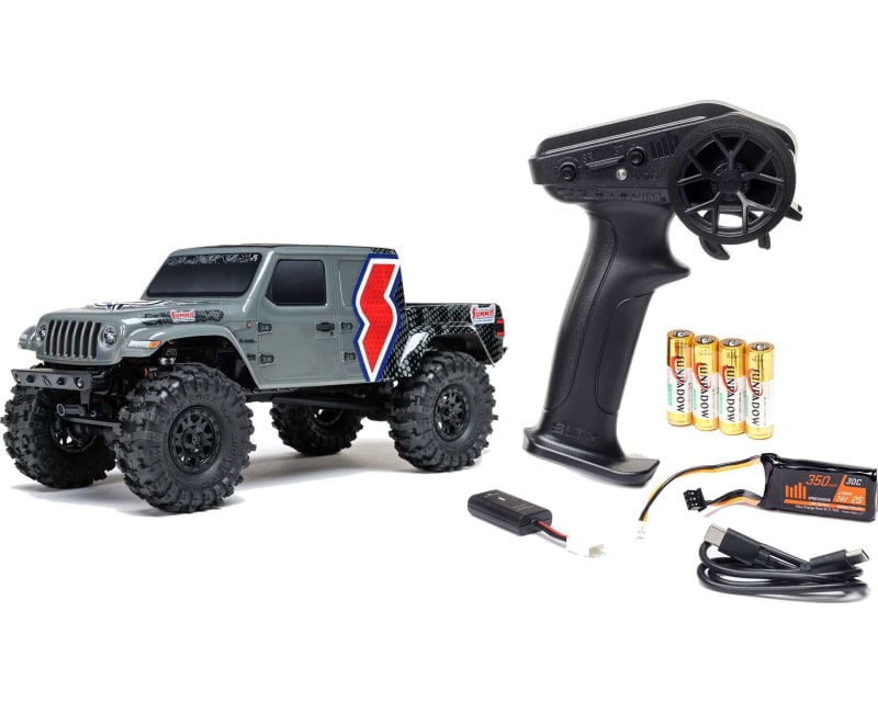 SCX24 Summit Racing Jeep Gladiator 4x4 Rock Crawler RTR Gray