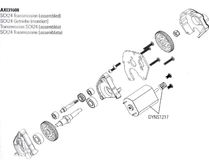 Aluminum Transmission Case SCX 24