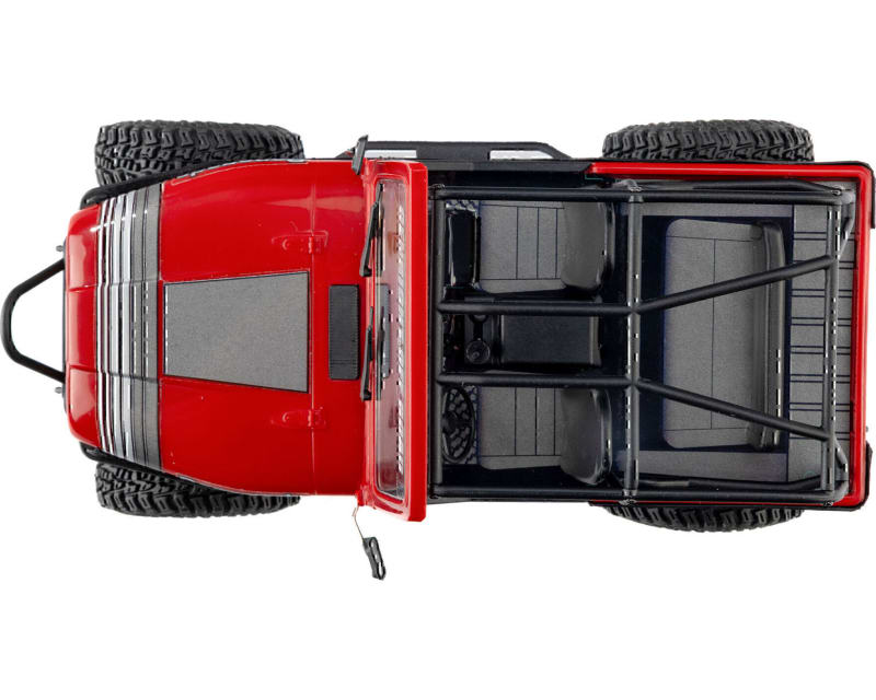 Tap to zoom 1/30 SCX30 Jeep CJ-7 GenRight 4X4 RTR Rock Crawler w/Batt Red