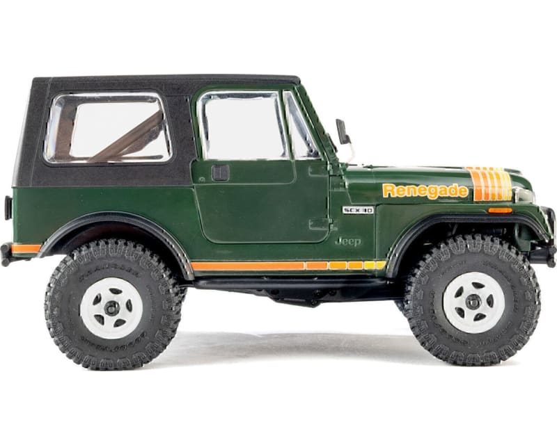 Tap to zoom 1/30 SCX30 Jeep CJ-7 Renegade 4X4 RTR Rock Crawler Green