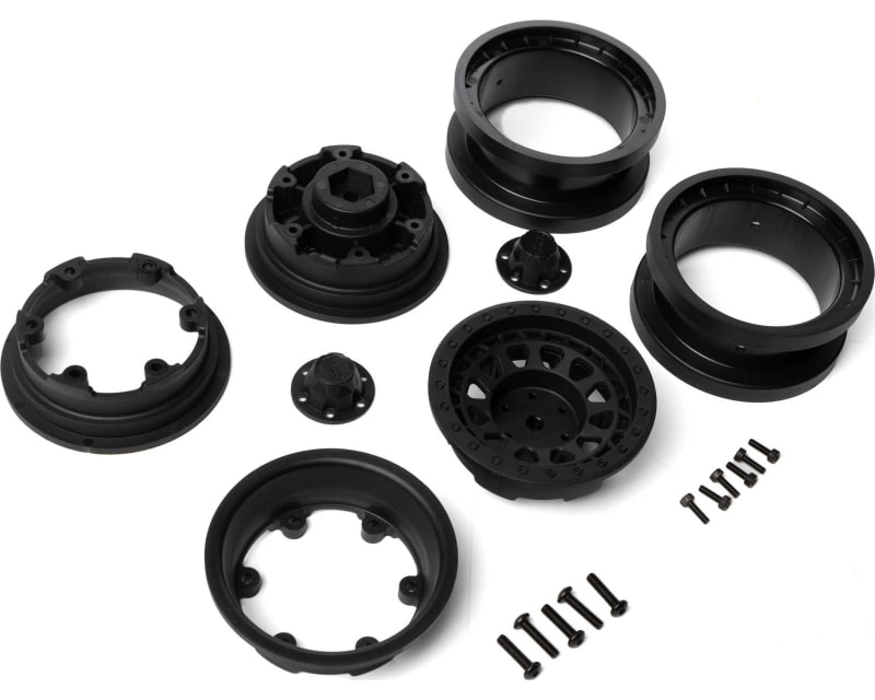 1/6 Black right-handino Primm Beadlock Front/Rear 2.9 12mm Crawl