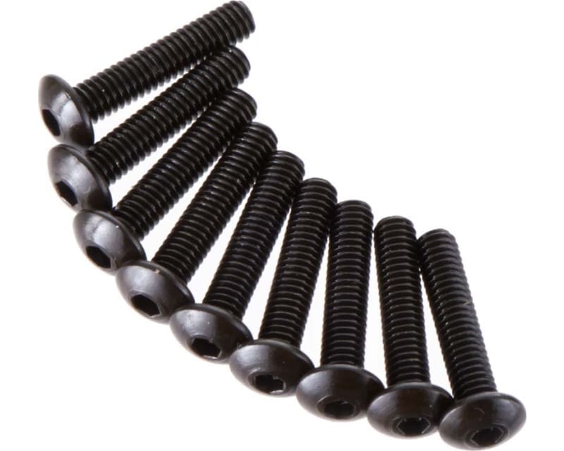 M2.6x12mm Hex Socket Button Head (Black) (10 pieces)