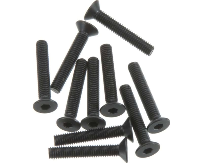 AXA148 Hex Socket Flat Head M3x18mm Black 10