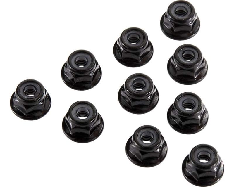 AX31250 Serrated Nylon Lock Nut Black 4mm 10