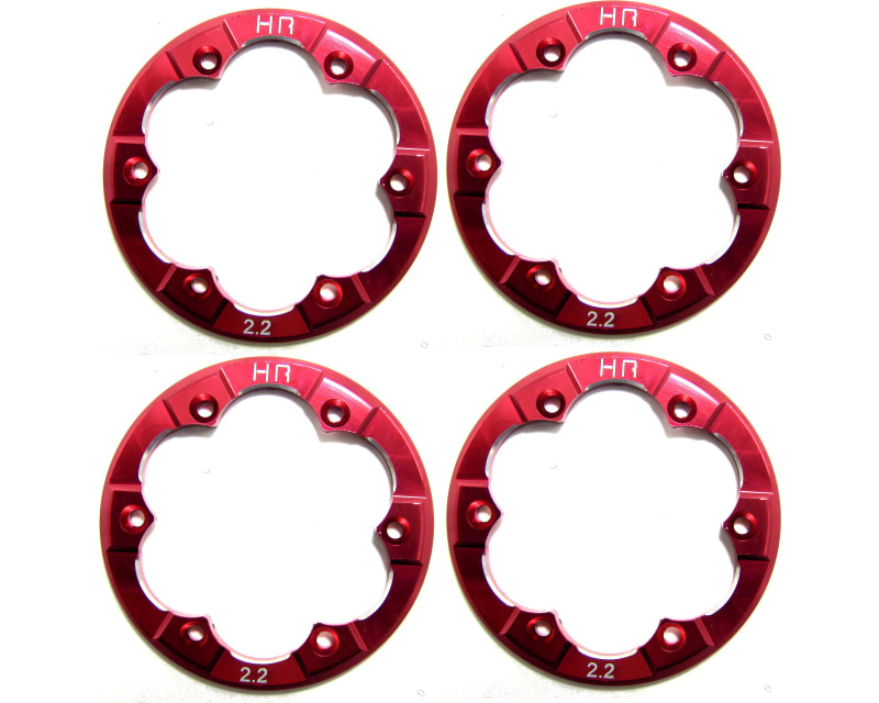 Aluminum Bead-Lock Ring (4)(Red) - Axial Xr10