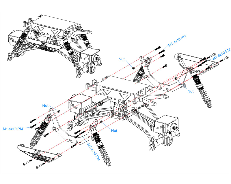 Graphite Chassis Side Plates : AX24