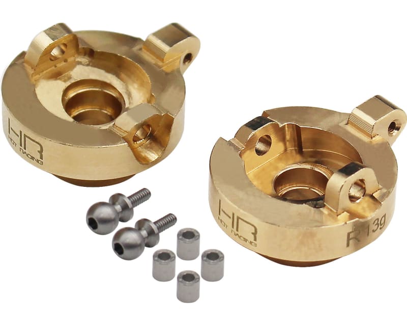 Brass Front Steering Knuckle AW SCX24 AX24