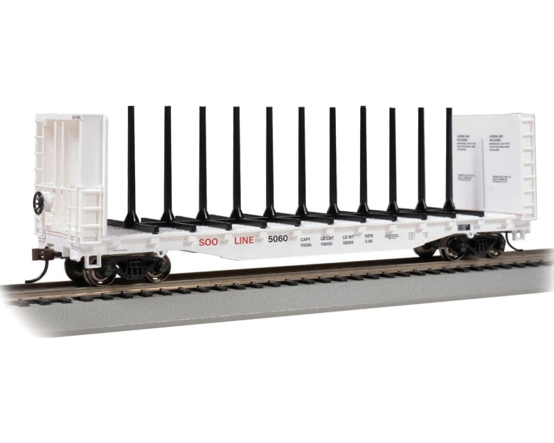 HO 52 Center-Beam Flat Car SOO LINE #5060 photo