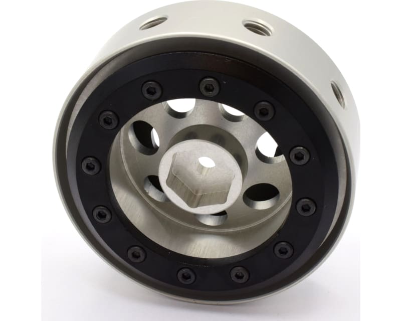 Tap to zoom Silver Beadlock 1.9 Rims Black Rings