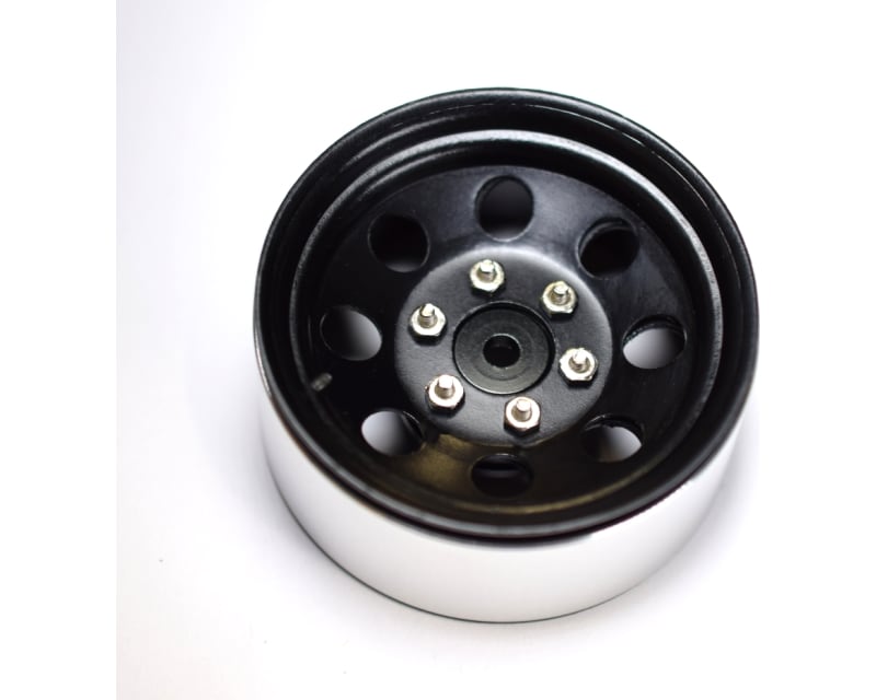 Tap to zoom discontinued Black Steel 1.9 Beadlock 6-Lug 8-Hole Wheels 12mm H