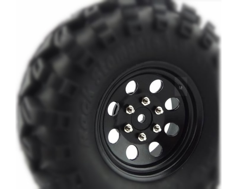 discontinued Black Steel 1.9 Beadlock 6-Lug 8-Hole Wheels 12mm H