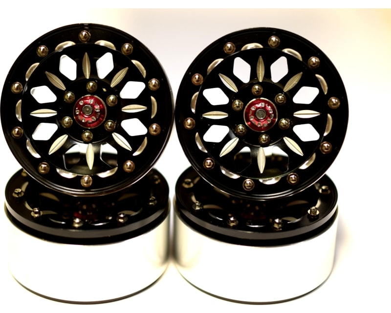 Aluminum Billet 1.9 Beadlock Wheels W/ 12mm Hex (B-Style) (4)